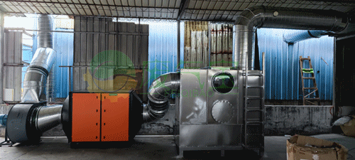吸塑废气处理方案-生物滴滤塔+活性炭箱